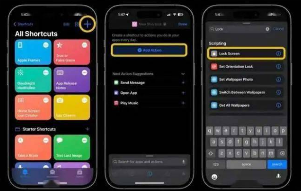 顺义苹果14锁屏维修店分享iPhone14升级iOS16.4后如何创建锁屏快捷方式 