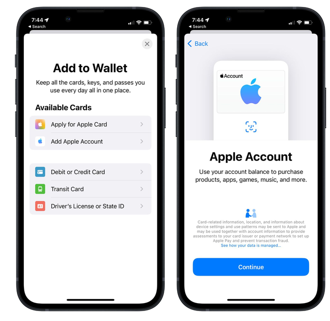 顺义苹果手机维修分享iOS 15.5钱包App如何添加 Apple 账户 